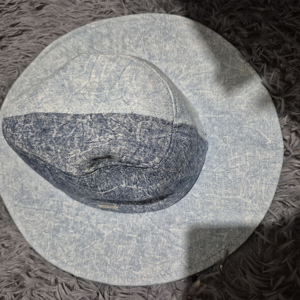 Steve Madden Two-Tone Denim Accent with Silver Logo Plate